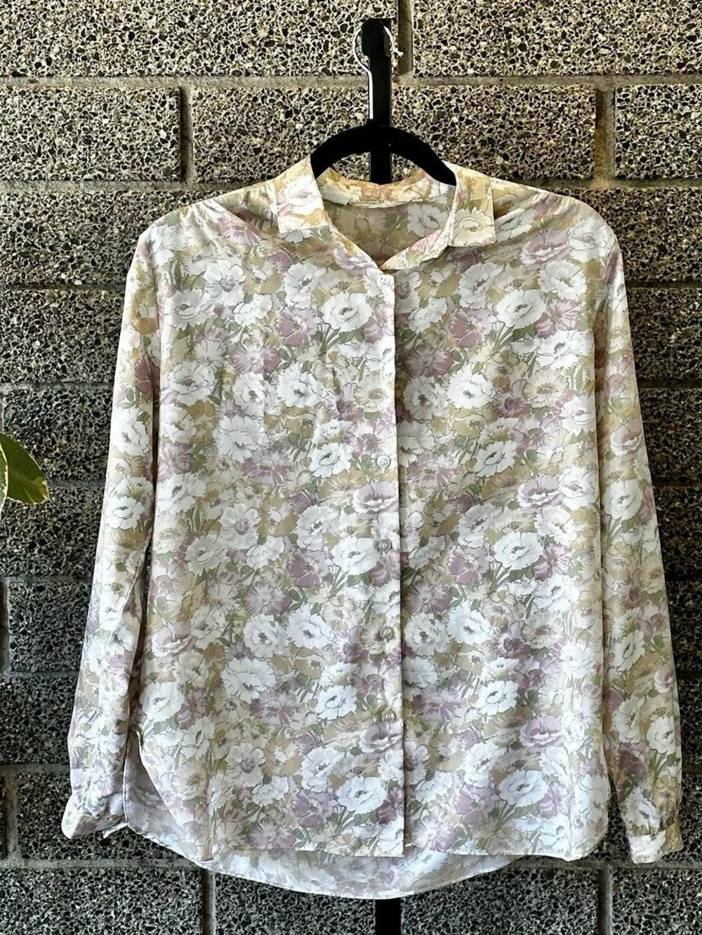 Vintage 1960s/1970s What Else Floral Button-Up Blouse